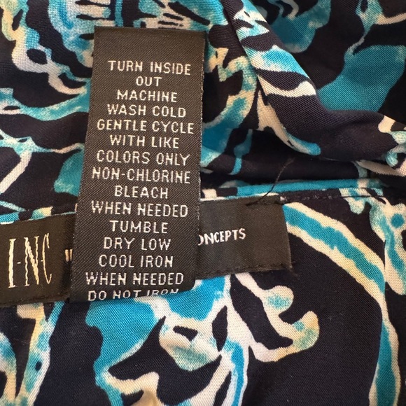 INC Women's Blue Paisley Strapless Maxi Dress Size L - Picture 10 of 10